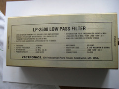 LP 2500 LOW PASS FILTER  Vectronics 0-30 Mhz