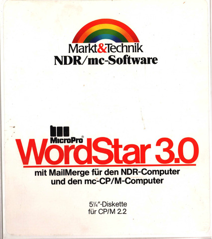 Nostalgie!  MicroPro WordStar 3.0 mit Betriebssystem CP/M