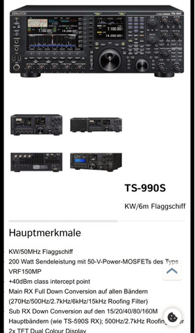 Kenwood TS-990S KW/50-MHz-Transceiver Funkgerät